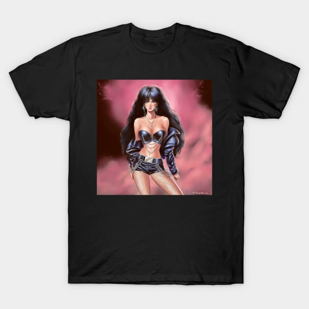 Hair Metal Girl T-Shirt by Pablo Romero Art